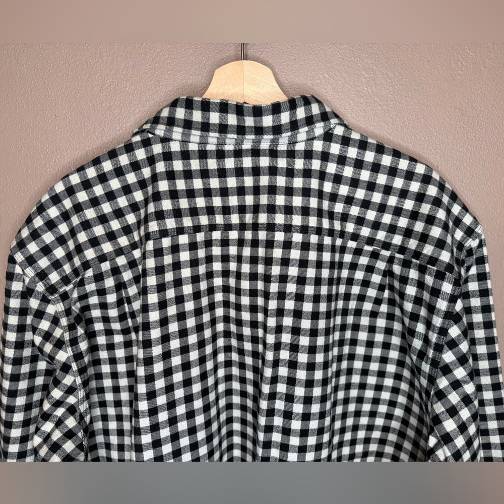 Carhartt Men's Loose Fit Plaid Flannel Long Sleeve Black & White Button Up XL - Picture 9 of 15
